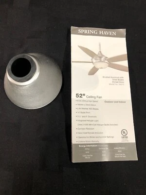 (PARTS ONLY) COUPLING COVER AIRE Spring Haven 52" Brushed Aluminum Ceiling Fan - Image 1 of 2