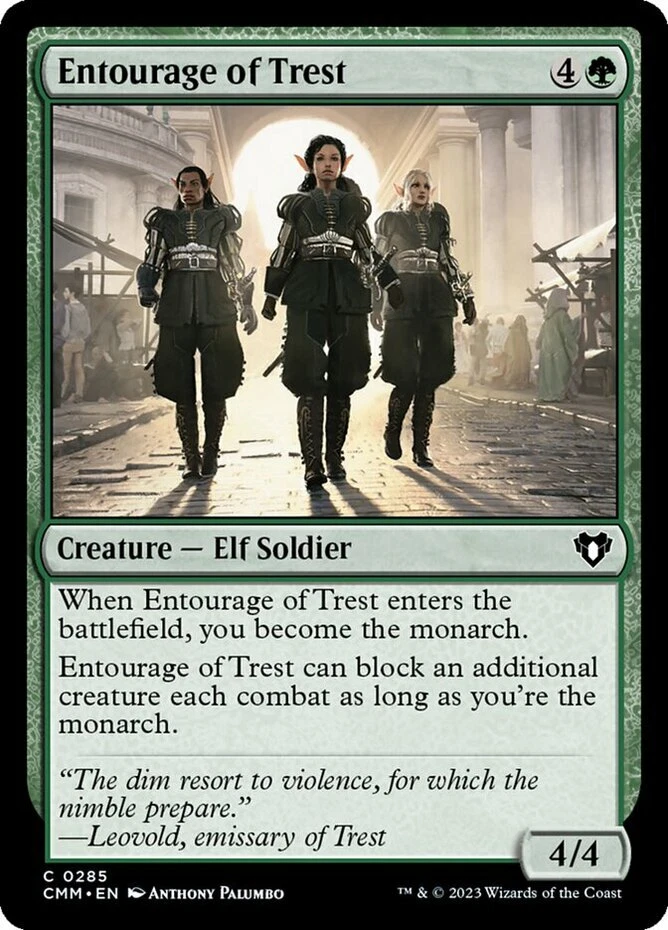 x4 Entourage of Trest - Foil C MTG Commander Masters M/NM, English - Image 1 of 1