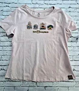 Walt Disney World 4 Parks Icon Fashion Shirt Epcot Magic Kingdom Large New - Picture 1 of 4