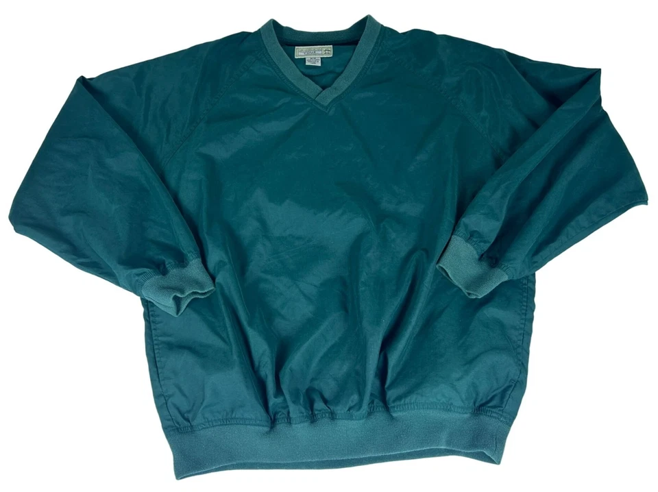 Grand Slam Tour Sweatshirt Top Men's M Green V-Neck Raglan Sleeve Pullover Golf - Image 1 of 4