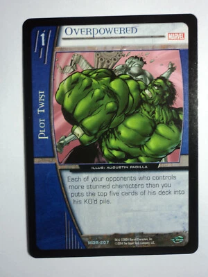 2004 MARVEL VS SYSTEM - UNLIMITED EDITION - UNCOMMON CARD - MOR-207 OVERPOWERED - Image 1 of 4