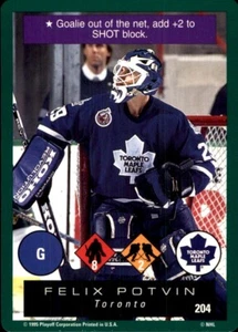 Felix Potvin TORONTO MAPLE LEAFS 1995-96 Playoff One on One #204 - Picture 1 of 2