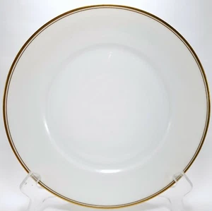 Hutschenreuther Burley Tyrell Dinner Plate 10in White Gold Band Antique - Picture 1 of 5