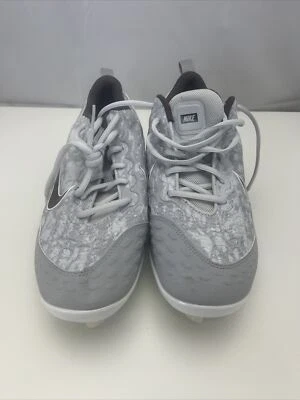 Nike Womens Hyperdiamond 2.5 Lunarlon Gray Softball Cleat Size 10.5 856492-002 S - Image 1 of 4