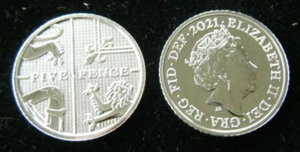 Moneda de cinco peniques Brilliant 2021 sin circular de 5 peniques - Imagen 1 de 1