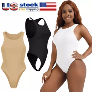 Women Sculpting Bodysuit Tummy Control Seamless Thong Shapewear Full Body Shaper - Picture 1 of 27