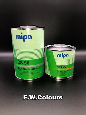 SET Mipa 2K-HS-Klarlack CS 90 + Mipa 2K-MS-Härter MS25 1,5L Kratzfest Acryllack - Bild 1 von 4