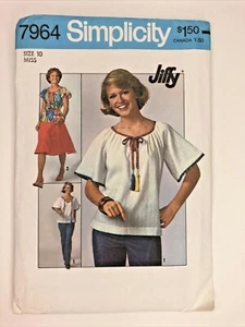 Falda Pullover Misses Top Simplicity 7964 Patrón Costura Años 70 Jiffy Talla 10 SIN CORTAR - Imagen 1 de 4