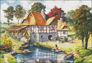Needlework Crafts Full Embroidery Counted Cross Stitch Kits 14 ct Cottage Mill - Foto 1 di 5
