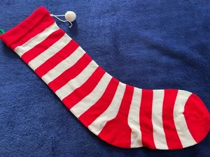 Extra Large 50” Long Christmas Stocking Knitted Knit Red White Knit Oversized - Picture 1 of 5