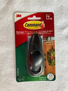 3M Command FC13-ORB-AWES Metal Outdoor Hook Forever Classic Oil Rubbed Bronze - Picture 1 of 6