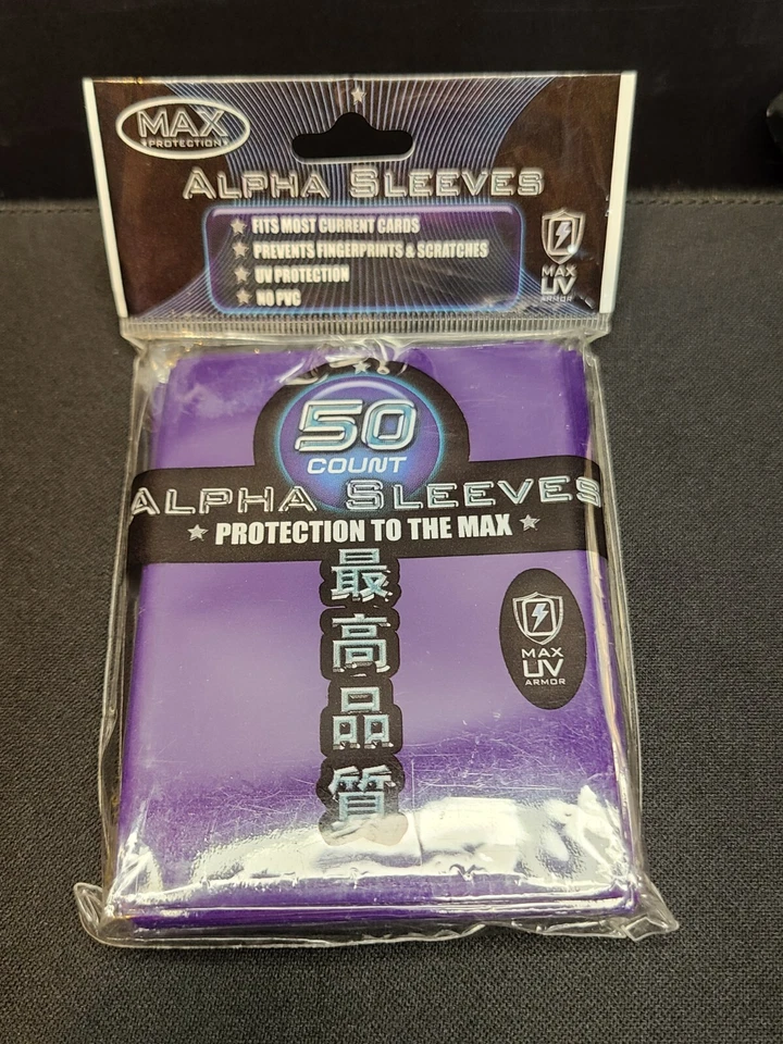 (1) (50) Pack Vintage Max Protection Purple Alpha Standard Size Sleeves #7050FP - Image 1 of 2