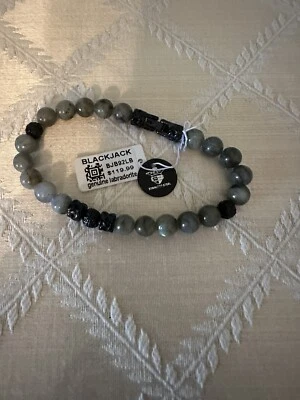 Blackjack Labradorite Stainless Steel Beaded Bracelet BJB92LB FREE Shipping! - Image 1 of 2