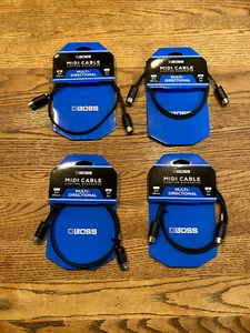 Boss Multi-directional MIDI Cables (4) - 3ft (3) 2ft (1) - Picture 1 of 3