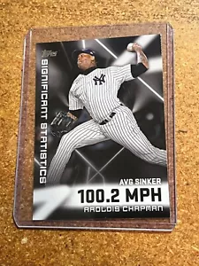 2023 Topps Significant Statistics # SS-20 Aroldis Chapman Avg Sinker 100.2 - Picture 1 of 4