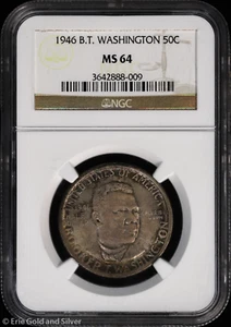 1946 Booker T. Washington Commemorative Half Dollar NGC MS 64 | Uncirculated UNC - Picture 1 of 4