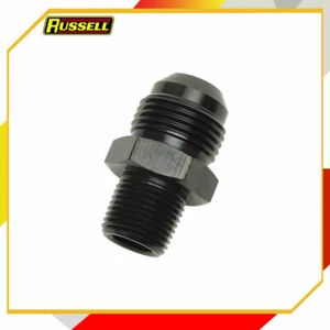 Adaptador de llamarada recta Russell 660423 4AN x 1/8 pulg. NPT Negro - Imagen 1 de 1