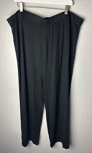 Skims Sleep Crop Pajama Lounge Pants Plus Size 3X Black Soft Modal 24” Inseam
