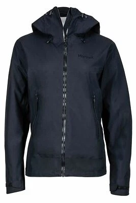 Chaqueta de lluvia ligera impermeable con capucha Marmot Starfire para mujer, negro azabache XS Foto 1 de 4