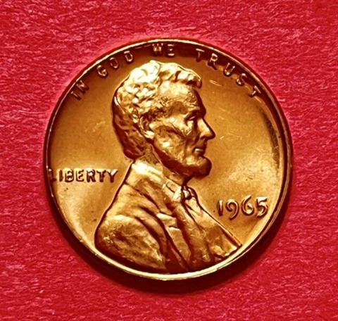 1965 SMS Lincoln Cent Special Mint Set Proof-Like Cover