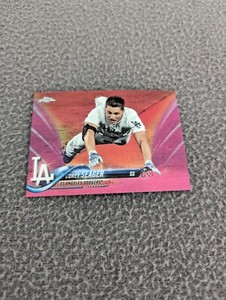 2018 Topps Chrome  Corey Seager #550 Dodgers PINK REFRACTOR parallel card NM