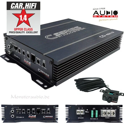 Audio System CO650.1 650 Watt/RMS 1-Kanal Auto Verstärker Digital Monoblock - Bild 1 von 2