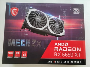 MSI Radeon RX 6650 XT MECH 2X 8G OC 8GB GDDR6 Gaming Graphics Card GPU - Picture 1 of 15