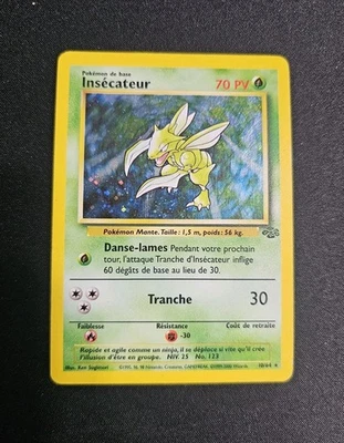 Scyther / Insecateur Jungle Set Unlimited 10/64 Pokemon TCG WOTC Holo - French - Image 1 of 4