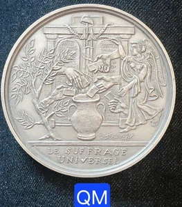 Belle Méd. 77 mm - Bicentenaire Révolution, Le Suffrage Universel Par R Tschudin - Picture 1 of 4