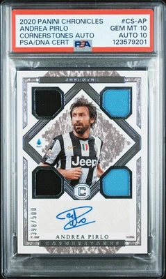 2020 Panini Chronicles Cornerstones Auto #CS-AP Andrea Pirlo PSA 10 AUTO 10 - Image 1 of 2