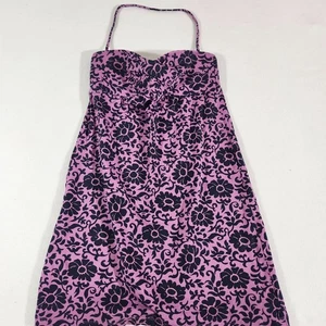 Tommy Bahama Indigo Flora Tambour Small Pink Fuchsia Halter Bra Top Dress - Picture 1 of 8