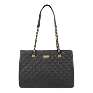 G by Giuliana Black Label Diamond Quilted Leather Tote Black - Bild 1 von 9