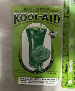 Vintage Kool Aid Paket Imitation Lemon Lime leer nie benutzt 1951 Perkins Co. - Bild 1 von 2