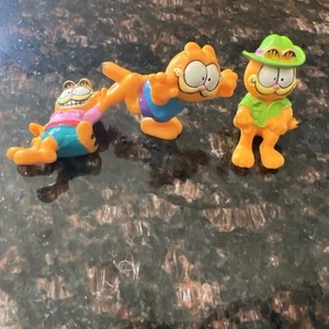 Vintage 1981 Garfield Katze Kunststoff PVC Spielzeug Figuren 80er Jahre - Bild 1 von 2