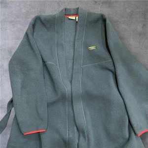 L.L. Bean Vintage 90s Fleece Polyester Grau Bademantel Herren Größe Extra Large - Bild 1 von 7