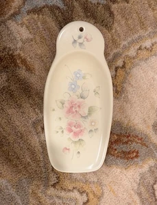 Vtg Pfaltzgraff Tea Rose Butter Scooter Spoon Rest Trinket Dish - Picture 1 of 2