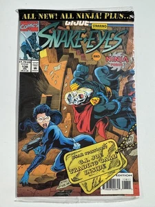 Gi Joe # 138 Sealed mit Cyber Viper Karte #13 1993 Snake Eyes & Ninja Force Marvel - Bild 1 von 2