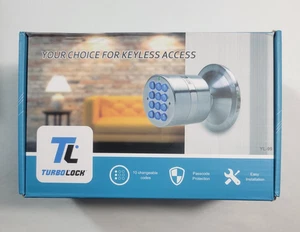 Serratura pomello porta tastiera digitale Turbolock programmabile argento senza chiave - Foto 1 di 11