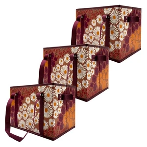 Deluxe Collapsible Reusable Shopping Box Grocery Bag Set with Reinforced Bott... - Bild 1 von 7