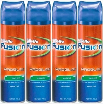 4 X Gillette Fusion ProGlide Cooling Shave Gel 195g - image 1 of 3