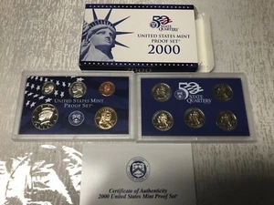 2000 S Proof Set Original Box & COA 10 Coins CN-Clad US Mint - Picture 1 of 1