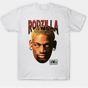 Dennis Rodman Rodzilla Short Sleeve T-shirts Color White Mens Unisex S-3XL - Picture 1 of 2
