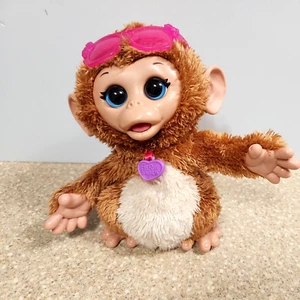 Hasbro FurReal Friends Giggly Monkey 2013 Baby Kuscheln mit lila Sonnenbrille Spielzeug! - Bild 1 von 9