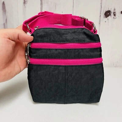 Joe Boxer Black Pink Ice Ice Baby Zipper Mini Cross Body Bag Small Purse - Image 1 of 4