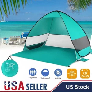 Pop Up Portable Beach Canopy Sun Shade Shelter Outdoor Camping Fishing Tent Mesh - Picture 1 of 8