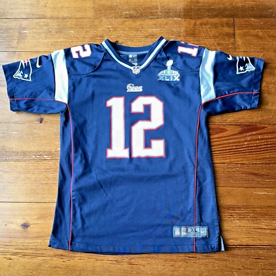 New England Patriots Tom Brady #12 Super Bowl Nike Jersey Size Youth XL - Image 1 of 4