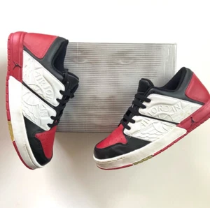 2002 Vintage Air Jordan Nu Retro 1 Low Sneakers Red Black White Mens SIZE 8.5 - Picture 1 of 15