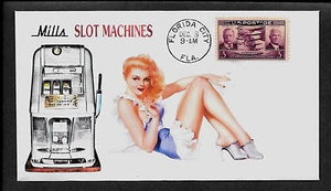 Mills 50c Spielautomat & Pin-up Girl auf Sammlerumschlag *A368 - Bild 1 von 1