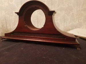 Antiguo Calidad Reloj de Caoba Estuche Decoración Y Pies de Latón 350x185mm Apertura 94mm - Imagen 1 de 13
