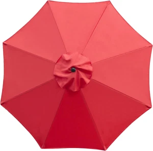 9Ft Patio Umbrella Replacement Canopy Market Umbrella Top Canopy (Red) - Picture 1 of 12